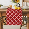 thumbnail image 3 of Table Runner Moroccan Pattern Table Decoration for Kitchen Dinning Geometric Trellis Red Table Decoration for Indoor Outdoor Party Wedding Decor 13x72 Inch, 3 of 7