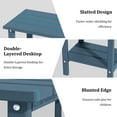 thumbnail image 4 of Decksplore Adirondack Outdoor Side Table,1 Piece, 2-Tier Sturdy Patio End Table Weather Resistant, 16.5" Solid Side Table for Patio, Pool, Porch(Dark Blue), 4 of 8