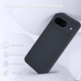 thumbnail image 4 of KOMI for Google Pixel 8 Case, Silicone Phone Case with 2 Screen Protector, Soft Anti-Scratch Microfiber Lining, Full Body Shockproof Slim Cover Support Wireless Charging, Grey, 4 of 5