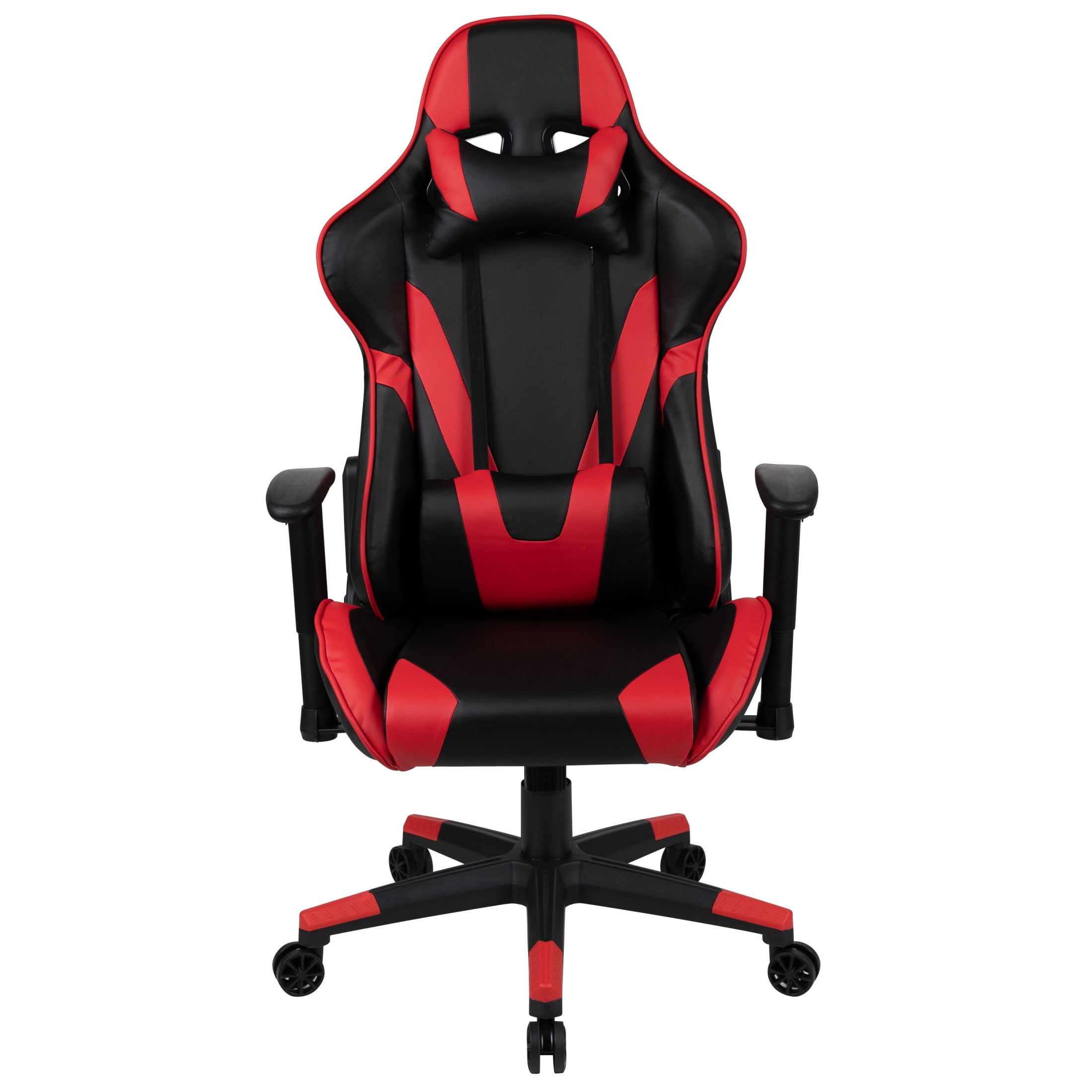 Emma + Oliver Fully Reclining Racing Gaming Ergonomic Chair, Red LeatherSoft