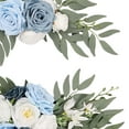 thumbnail image 3 of BLESIYA 2 Pieces Floral Swag Backdrop Wedding Arch Flowers for Home Stage Decoration Blue, 3 of 8