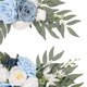 thumbnail image 3 of 2 piezas de flores de seda para arco de boda, flores para puerta, fondo floral, flores artificiales Azul, 3 of 9