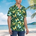thumbnail image 3 of Susaid tropical butterflies and plants Print Hawaiian Shirts for Men Women,Hawaiian Summer Short-Sleeve Casual Relaxed-Fit Button-Down,X-Large, 3 of 7