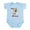 Sky Blue, variant on CafePress - Daddy's Little Musher Infant Bodysuit - Baby Light Bodysuit, Size Newborn - 24 Months