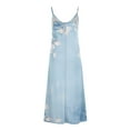 thumbnail image 4 of Generic Women's Summer Maxi Dress Casual V-Neck Sleeveless Bohemian Spaghetti Strap Floral Long Maxi Dress, 4 of 4