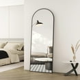 thumbnail image 4 of Anyrose 64.2"x21" Arched Floor Mirror Free-standing Full-length Mirror , Black, 4 of 6