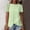 Mint Green, variant on Womens White Puff Sleeve Peplum Top Ruffle Hem Eyelet Casual Summer Blouse,Size M