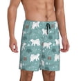 thumbnail image 2 of Sikiie whiter Snow bear Print Mens Pajama Shorts, Lounge Pant, Men's shorts，Sleep Pj Shorts for Men-Large, 2 of 6