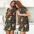 thumbnail image 4 of Naloa Herbs And Spices Print Women Nightgowns,Womens Loungewear,Short Sleeve Sleepwear,Comfy Ladies Nightdress, 4 of 6