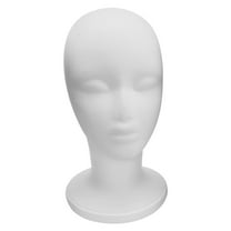 Beauos Wig Head - Tall Female Foam Mannequin Wig Stand and Holder for Style, Model and Display Hair, Hats and Hairpieces, Hair Care , 1Pc Mannequin Head