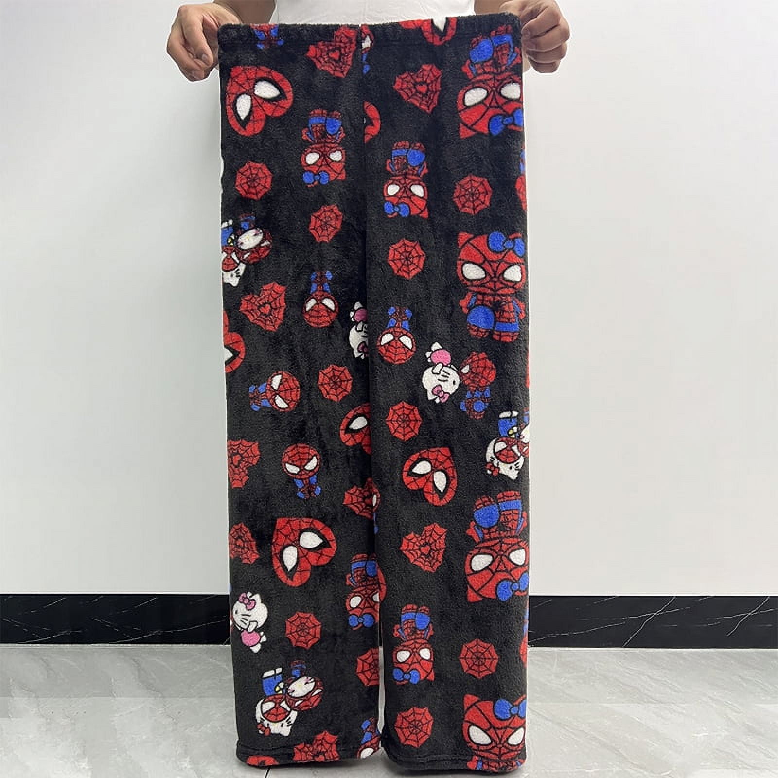 Cotton Velvet Loose Pajamas Hello Kitty Spider-Man Pajamas Long