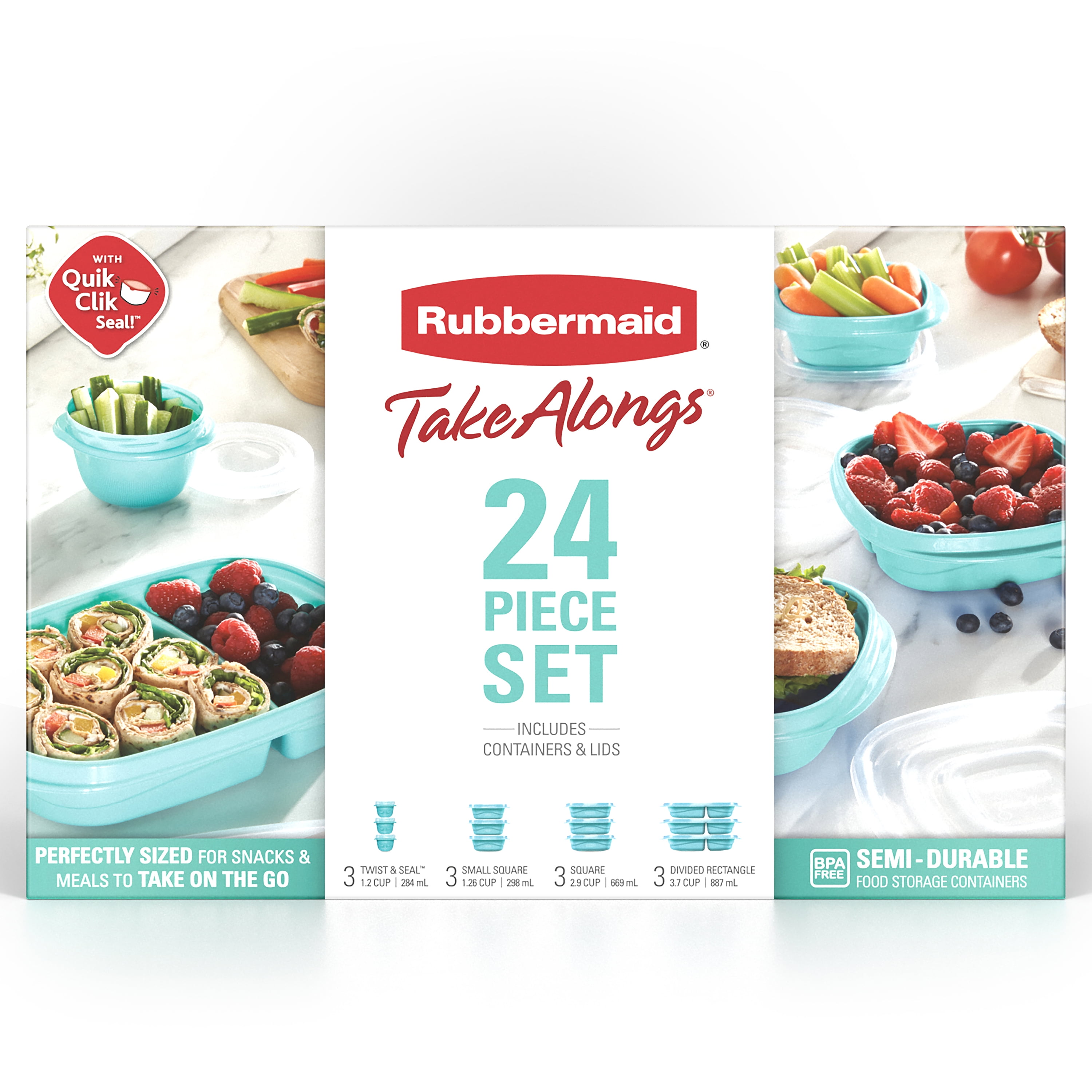 Rubbermaid® Take Alongs® BPA-Free Plastic Food Storage Container Set - 12  pack, 24 pc - Dillons Food Stores