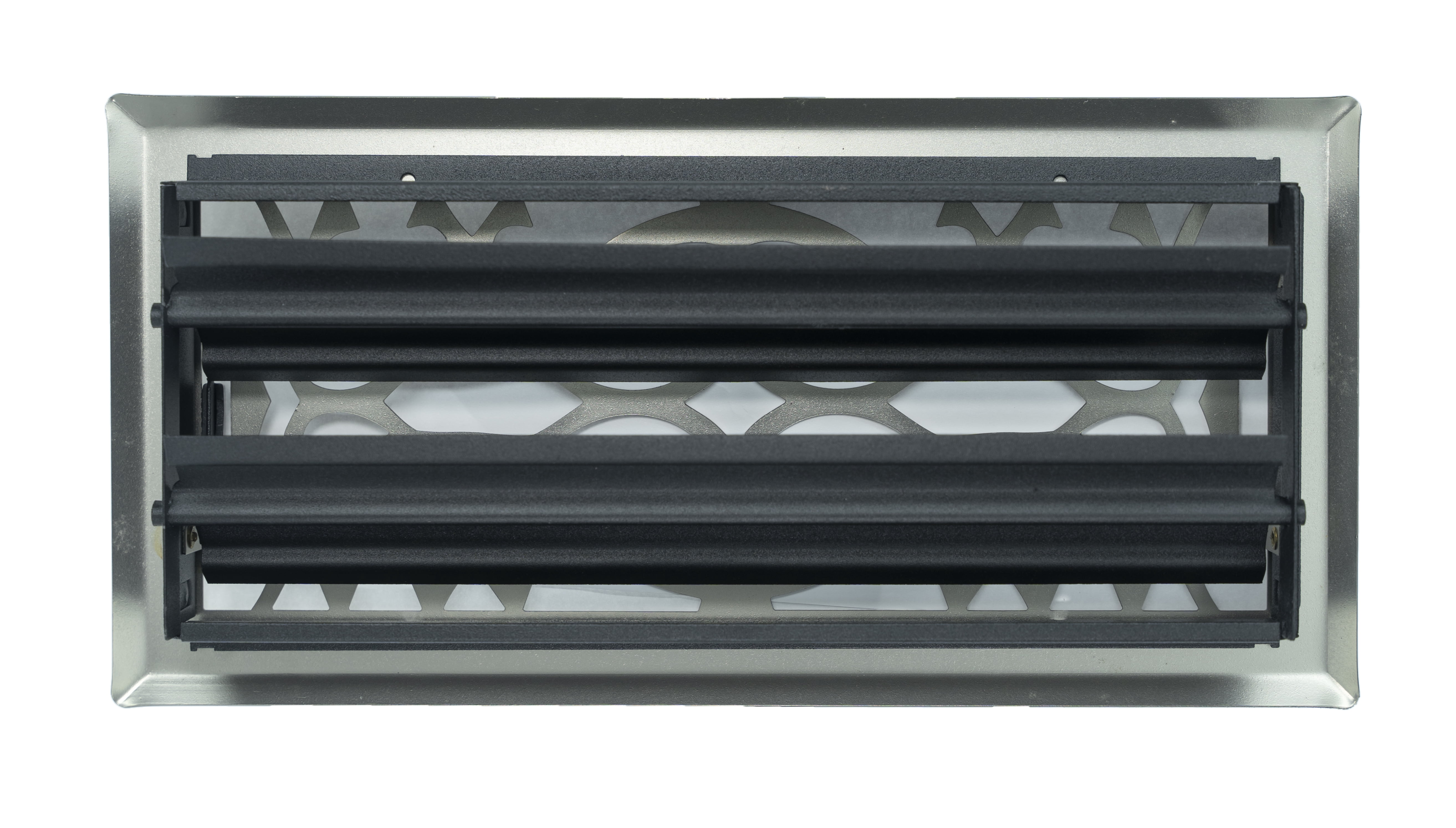 10 in. W x 4 in. H Floor Register in Classic Design and Satin Nickel Finish for Duct Opening of 10 in. W x 4 in. H
