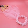 thumbnail image 6 of Worgeous Wedding Bridal Veils with Wreath Floral Headdress Photography Artificial Rose Wedding Hair Band Hair Loop Hair Accessories Party Garland for Women Ladies (Pink+White), 6 of 8