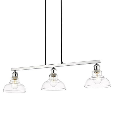 

Golden Lighting 0305-LP CH-CLR Carver Linear Pendant Chrome