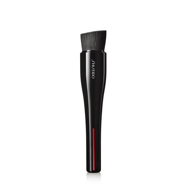 Brocha para base de maquillaje Shiseido HASU FUDE, diseño de ángulo plano