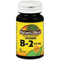 Nature's Blend Vitamin B2 25 mg Tablets - 100 ct