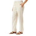 thumbnail image 4 of Briggs Ladies' Linen Blend Pants, Tan XL, 4 of 4