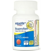 Equate Ibuprofen Pain Reliever/Fever Reducer Coated Tablets, 200mg, 100 Count