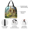 thumbnail image 2 of Kdxio Cute Mushroom Town A Print Insulated Lunch Bag,Reusable Tote Lunch Box for Women Men,Leakproof Cooler Lunch Bags for Work Office Travel Picnic, 2 of 6