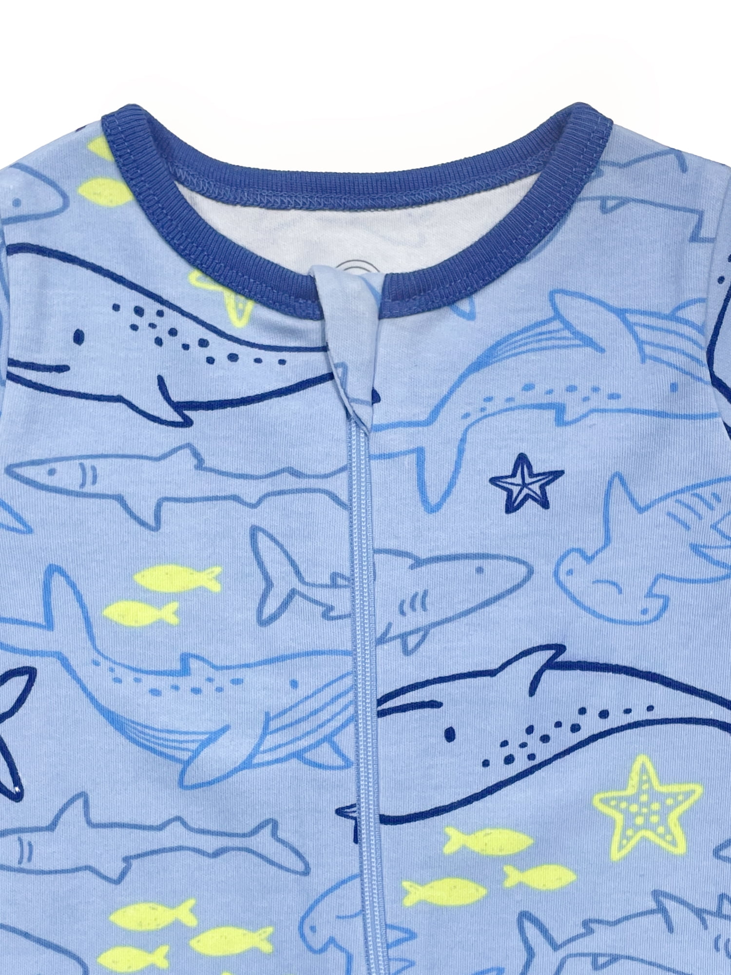 Wonder Nation Baby Unisex Zip Front Footed Sleep N Play Pajamas, Sizes Preemieie-6/9 Months