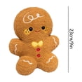 thumbnail image 3 of LXGGDDO Gingerbread Man Merry Christmas Throw Pillow, Christmas Decorative Plush Pillow for Couch Living Room Bed, Beige, 3 of 6