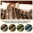 thumbnail image 6 of Brown Taupe Faux Fur Throw Blanket 60x80 In Heavy Weight Plush Faux Fox Fur Double Sided Fleece Lined Oversized Blanket for Couch Sofa Bed Warm Cozy Luxury Decorative Blanket for Winter Home Decor, 6 of 10