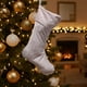 thumbnail image 5 of Decoraciones navideñas, adornos navideños, regalos navideños, calcetines navideños, calcetines suaves para decoración de escenas, accesorios colgantes, calcetines navideños de poliéster., 5 of 6