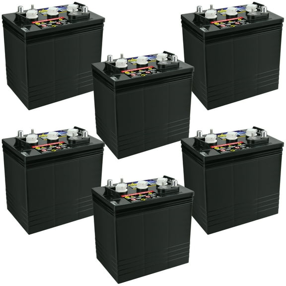 Crown Battery BCI Group GC2 6V 240AH Deep Cycle Golf Cart and Scrubber Battery X6