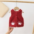 thumbnail image 2 of Kaemgyyd Baby Boys Girls Sherpa Fleece Vest Cute Button down Sleeveless Jacket Lightweight Winter Warm Outwear 0-2 T, 2 of 3