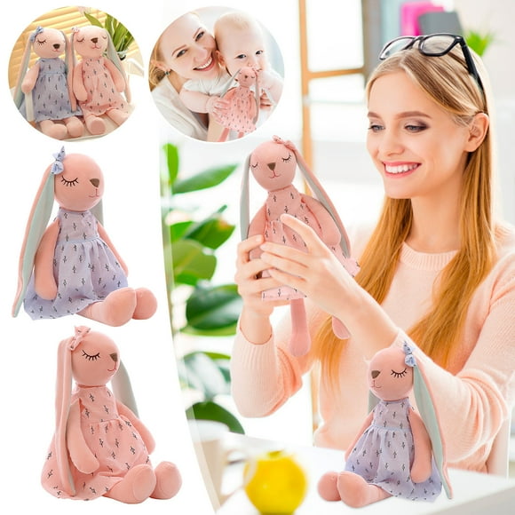 SSZMDLB 2Pcs Cute Plush Bunny Doll, Plush Bunny Doll, Cute Stuffed Animal Toy, Long Ears Girl Doll, Soft Pillow Decor, for Bedroom, Nursery, Kids Room, Party Decorations, Gift for Children