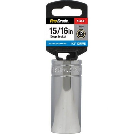 UPC: 0035794143077 | Pro-Grade 14308 0.5 Drive x 0.93 in. 12 Point Deep Socket