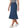 thumbnail image 4 of INSPIRE CHIC Outfit Casual Denim Skirt for Women's High Waisted A-Line Flared Midi Skirts XL Medium Blue, 4 of 6