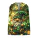 thumbnail image 2 of TaTaai Ladies St. Patrick's Day Fashion Print Loose Round Neck Sweatshirt Long Sleeve Casual Top Soft Comfortable for Daily Home Office Streetwear Gift, 2 of 5