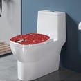 thumbnail image 3 of ZUXONGSY Christmas Cat Toilet Lid Seat Cover Easy to Install Toilet Lid Cover with Elastic Bottom Soft Stretchable Toilet Lid Covers Stain-Resistant Decorative Covers Xmas Decor, 3 of 6