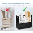 thumbnail image 6 of AdirOffice Blue Print Storage Organizer- Mobile Roll File Cart, Construction Plan Holders, Blueprint Cabinet with Wheels (21 Slots, Black), 6 of 10