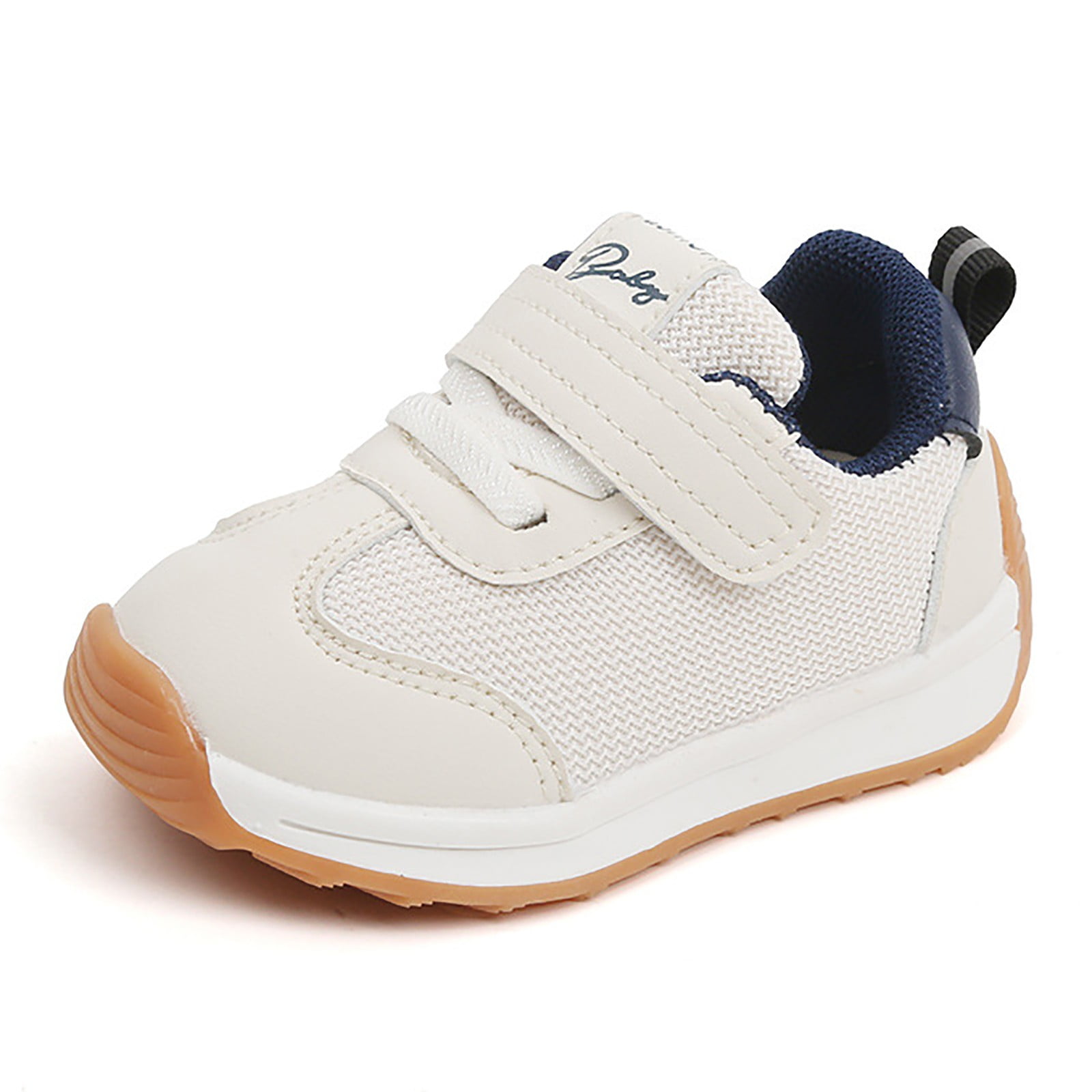 Baby Shoes Walking Trend Solid Color Versatile Sports Shoes Dual Mesh Breathable Non Sneakers Functional Sports Shoes Girls' Sneakers,Size 2 Years-2.5 Years