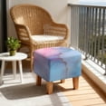 thumbnail image 2 of TSOVTHRID Marble Texture Print Ottoman Cover Square, High Stretch Ottoman Slipcover, Machine Washable Footrest Stool Cover Dust Proof Footstool Protector for Living Room, 2 of 7