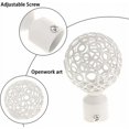 thumbnail image 3 of 2 Pcs Embout de Tringle à Rideau, Paire d'Embouts de Tringle à Rideau Tête de Tringle à Rideau pour Décoration 28mm Blanc, 3 of 5
