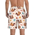 thumbnail image 3 of Kdxio Forest Squirrel Nuts Pattern Mens Casual Shorts - Drawstring Summer Beach Sports Shorts for Men, 3 of 9