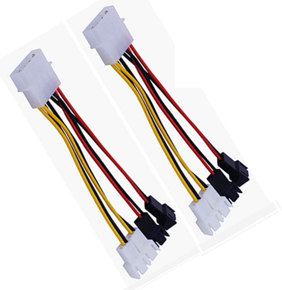 SiyuXinyi 4 x 3 Pin / 4 Pin PMW 12V PC Case Fan Power Adapter Cable, 3