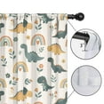 thumbnail image 4 of Blackout Kids Curtains,Beige Dinosaurs Rainbows Flowers Pattern Childrens Insulated Curtains Set Of 2,Bedroom Essentials,Toddler Room Decor 42"x54", 4 of 5
