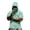 Cyan, variant on Men’s Short Sleeve Hooded T Shirt with Face Covering and Paint Splatter Print Casual Loose Fit Pullover Top for Outdoor and Daily Wear