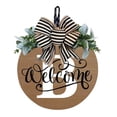 thumbnail image 4 of YAOMOBB Doorplate Wreath All Year Welcome Door Sign Wreath with Optional Letters Weather Resistant for Balcony Decor, 4 of 7