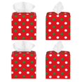 thumbnail image 2 of Balery White and Green Polka Dot Porta Pañuelos de Cuero con Estampado – Funda Moderna Cuadrada para Caja de Pañuelos, Dispensador 5x5x5'', 2 of 7