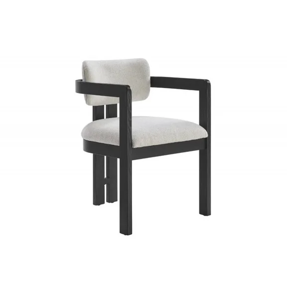 Contemporary Accent Dining Chair Set of 6, Wooden Frame Kitchen Side Chair, Black