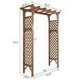 thumbnail image 5 of Ktaxon 5ft Wooden Garden Arch - Flat Top Trellis for Climbing Plants, Wedding, Backyard, Dark Brown, 5 of 9