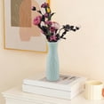 thumbnail image 5 of Faux Porcelain Plastic Vase - Decorative Craft Container for Dry & Wet Flower Arrangements, Imitation Glaze Finish for Home Office Decor, Durable Shatterproof Flower Pot for Use, 8*2.8in, Green, 5 of 7