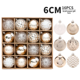 thumbnail image 4 of Nuevo producto transfronterizo, traje de bola de Navidad blanca champán, decoración para árbol de Navidad, adornos colgantes, decoración para fiesta en el hogar, 4 of 5