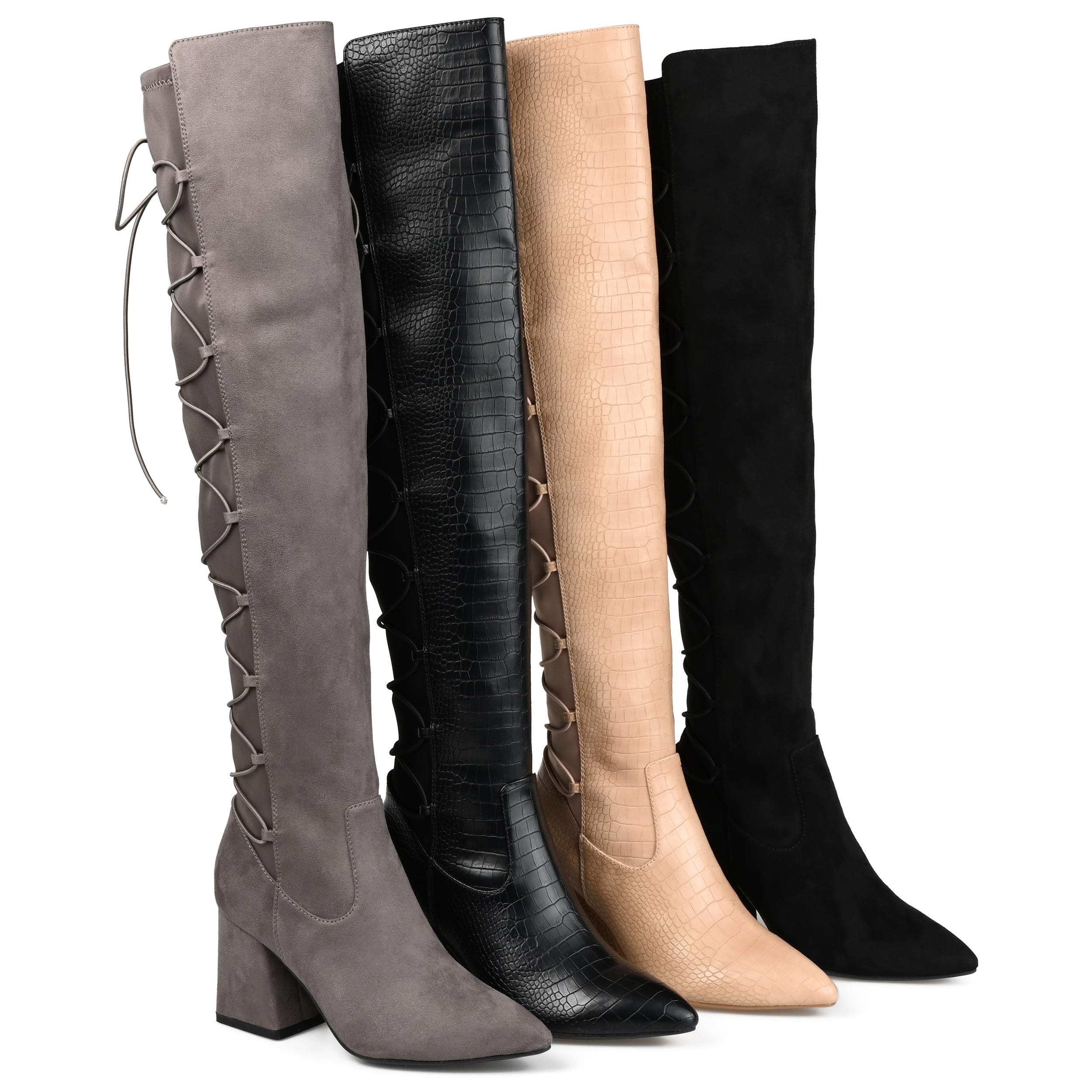 Brinley Co. Womens Tru Comfort Foam™ Extra Wide Calf Over The Knee Boot